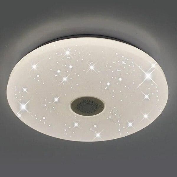 Світильник LED стельовий з динаміком LUMINARIA A-PLAY 60W RGB R390 SHINY (з пультом)