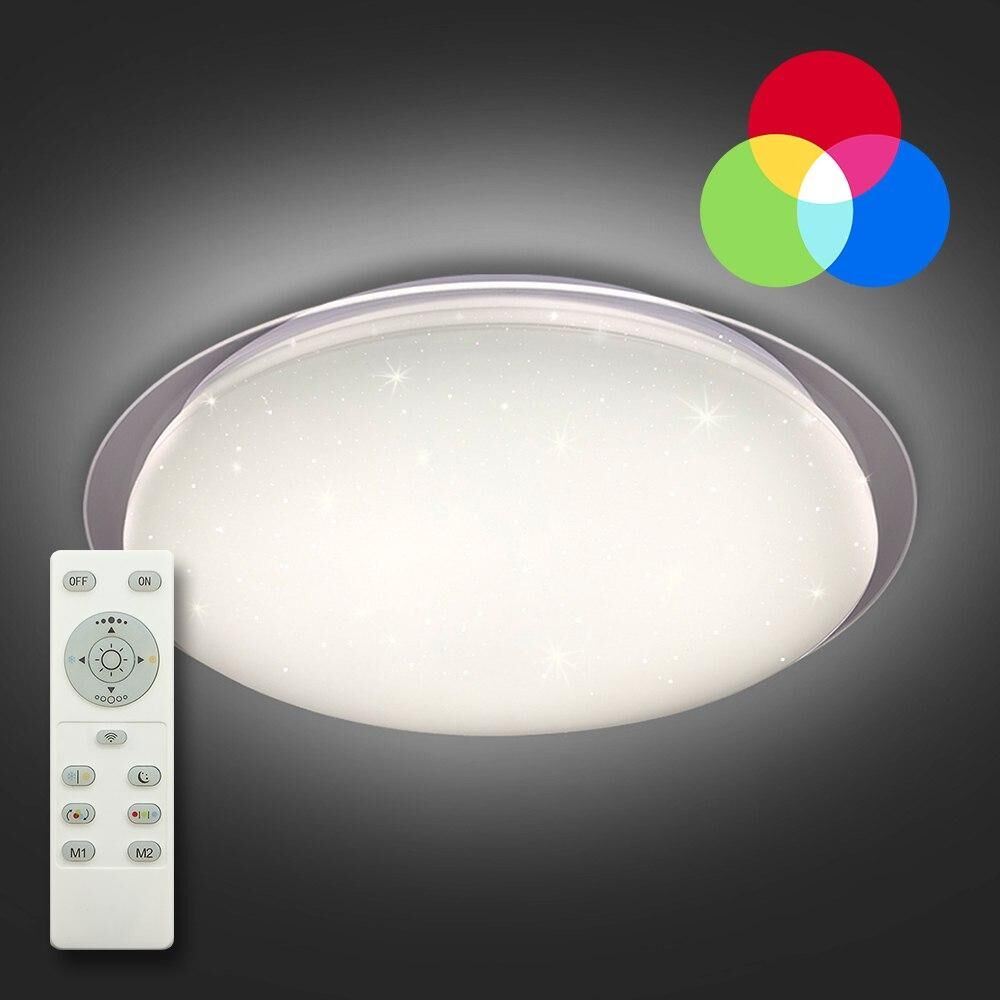 Світильник LED стельовий LUMINARIA SATURN 25W RGB R400 SHINY (з пультом)
