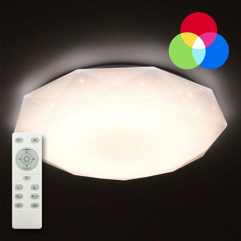 Світильник LED стельовий LUMINARIA ALMAZ 25W RGB R340 SHINY (з пультом)