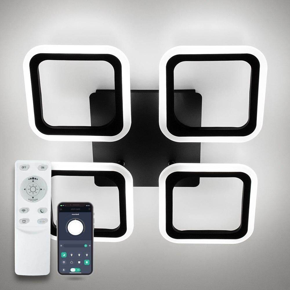Світильник LED стельовий LUMINARIA ROOM 60W 4S BLACK/WHITE (з пультом)