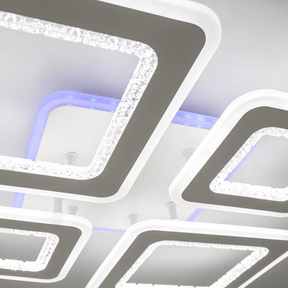 Світильник LED стельовий LUMINARIA OVAL DOUBLE RGB 104+20W 5S WHITE/CLEAR (з пультом)