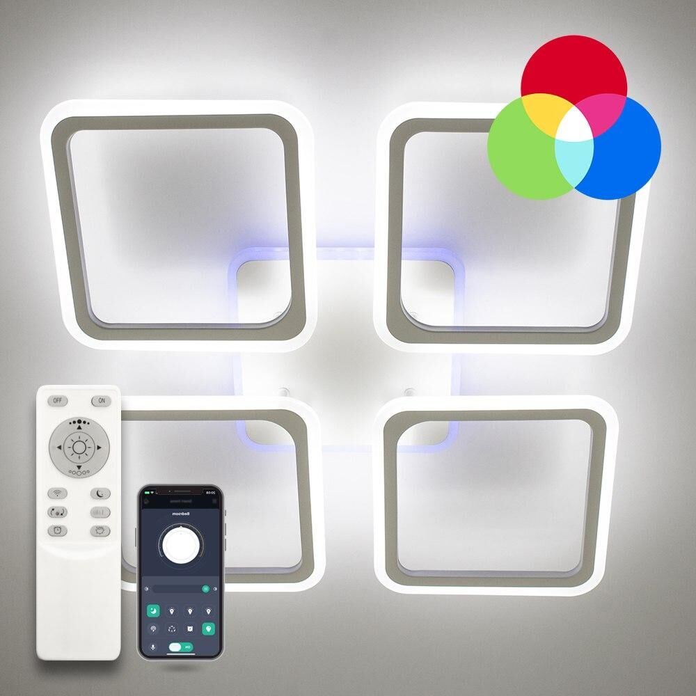 Світильник LED стельовий LUMINARIA LOOK RGB 120W 4Q WHITE (з пультом)