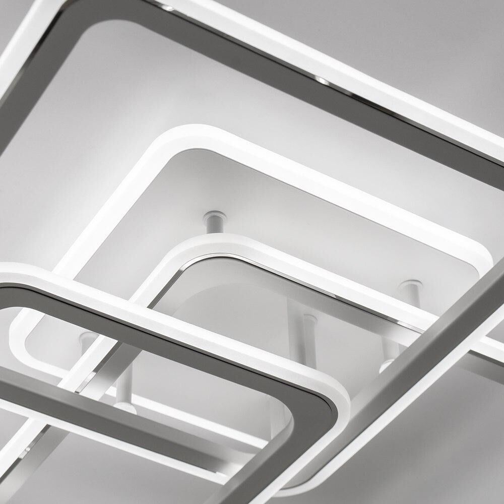 Світильник LED стельовий LUMINARIA SONNE 90W 4S WHITE/CHROME (з пультом)