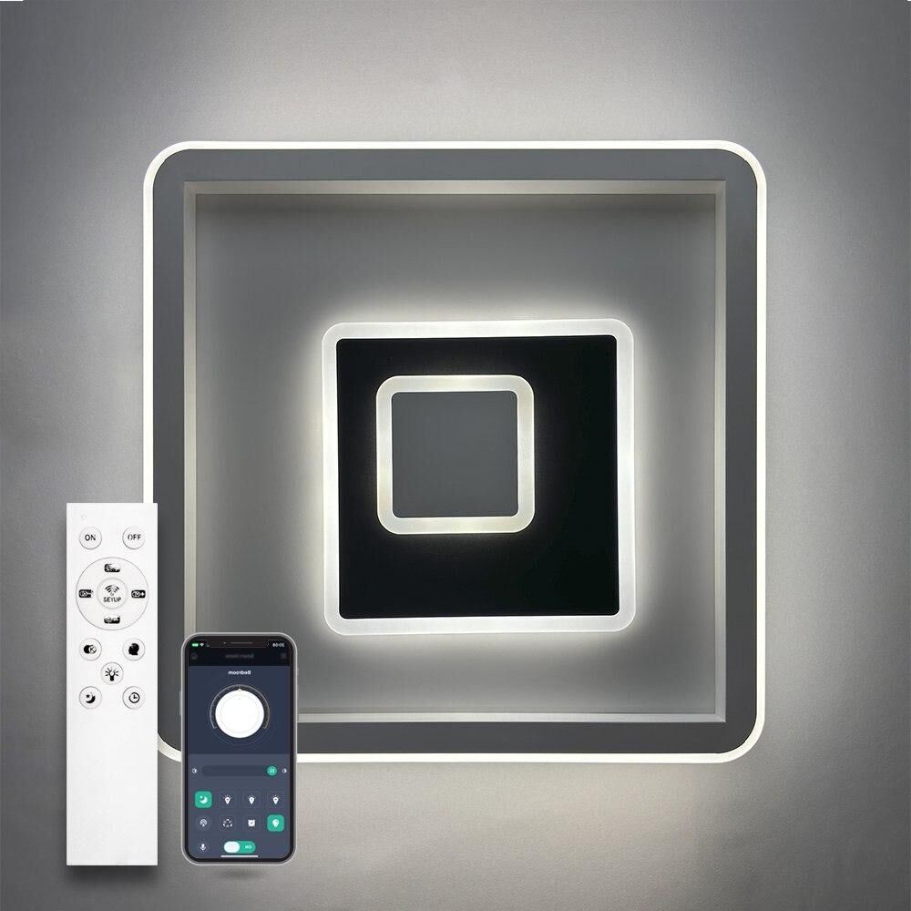 Світильник LED стельовий LUMINARIA BRAVE 90W S400 WHITE/BLACK (з пультом)