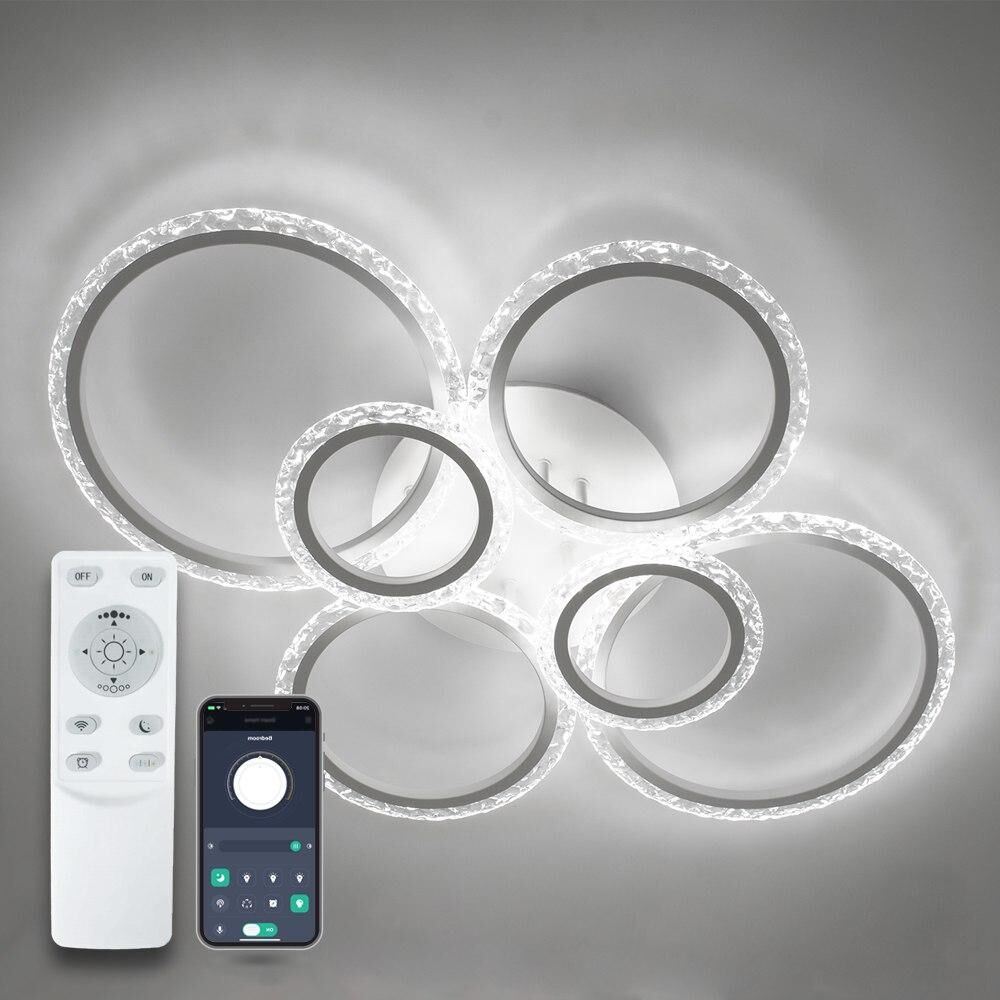 Світильник LED стельовий LUMINARIA EUROPA 132W 6R WHITE/ICE (з пультом)