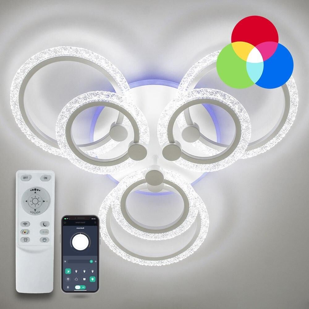 Світильник LED стельовий LUMINARIA LILY RGB 100W 7R WHITE/CLEAR (з пультом)