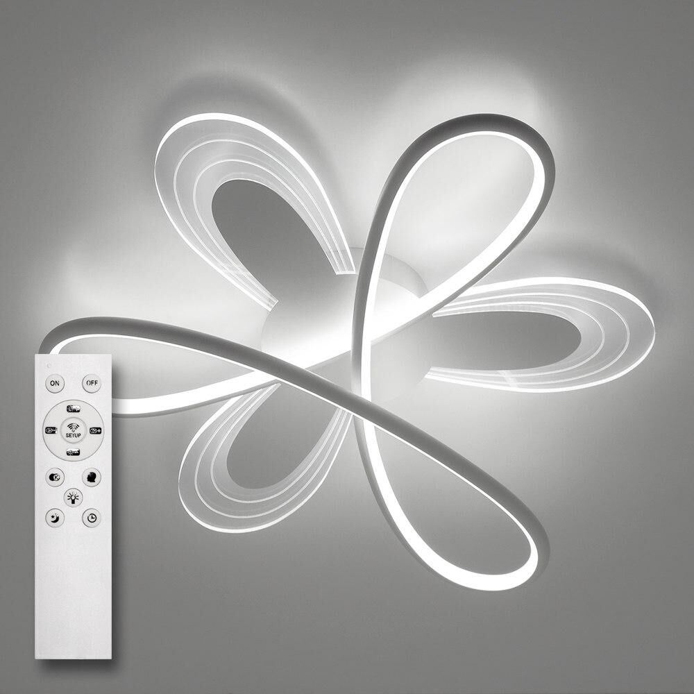 Світильник LED стельовий LUMINARIA LOLITA 80W 6F WHITE/CLEAR (з пультом)