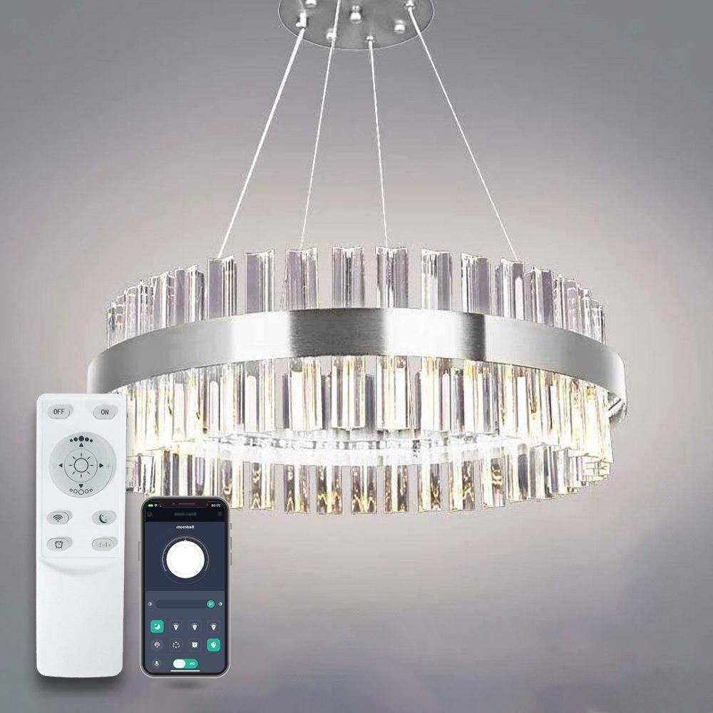 Світильник LED підвісний LUMINARIA SOFIA 120W R600 CHROME/CLEAR (з пультом)