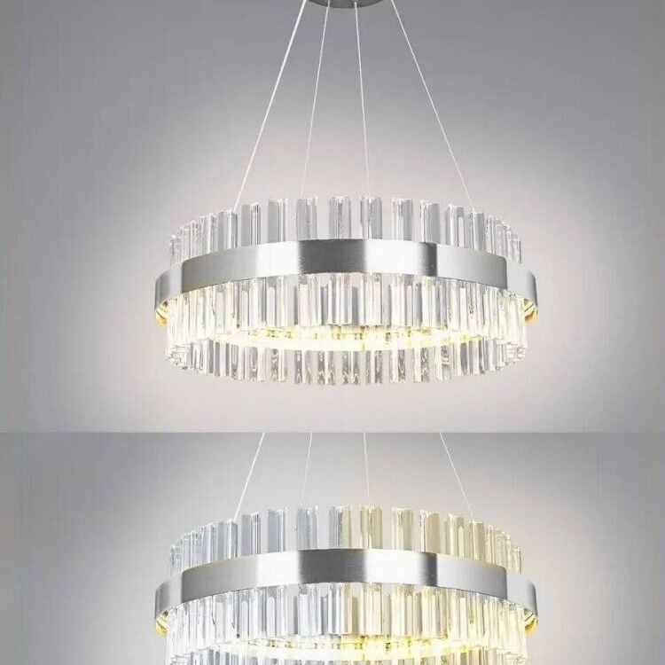 Світильник LED підвісний LUMINARIA SOFIA 120W R600 CHROME/CLEAR (з пультом)