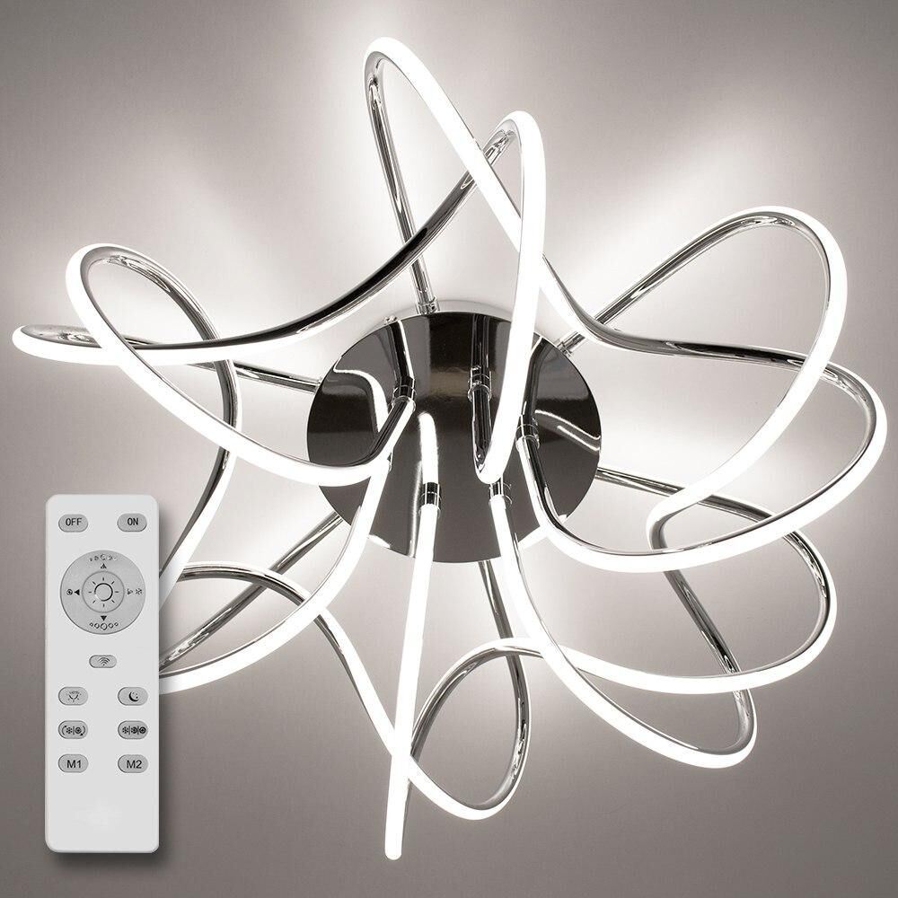 Світильник LED стельовий LUMINARIA LIANA MUSE 80W R470 CHROME/OPAL (з пультом)