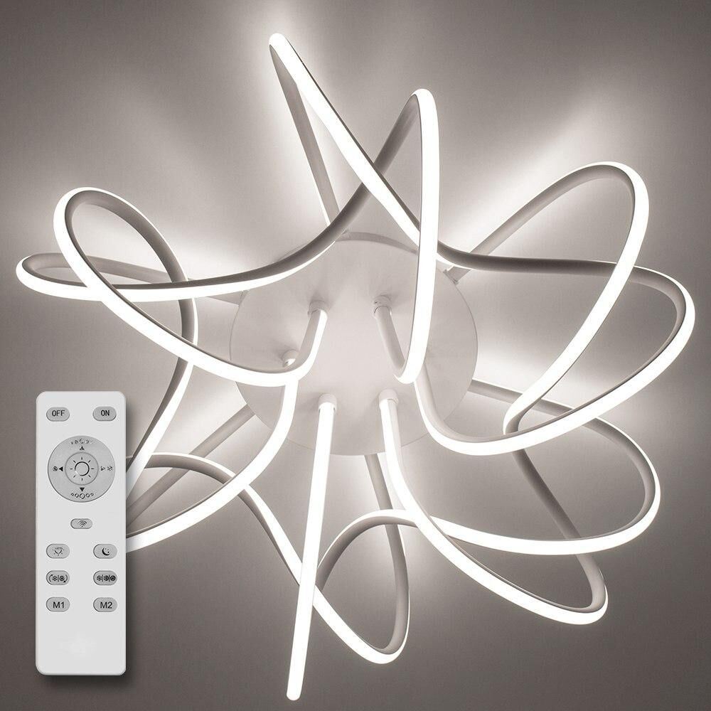 Світильник LED стельовий LUMINARIA LIANA MUSE 80W R470 WHITE/OPAL (з пультом)