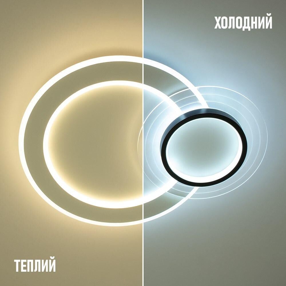 Світильник LED стельовий LUMINARIA MERVIN 75W R ON/OFF WHITE/BLACK (без пульта)