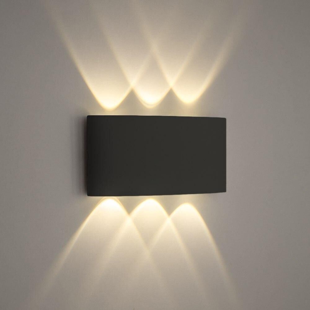 Світильник LED настінний, бра LUMINARIA LINZA SIX 6W R170 3000K BLACK IP54