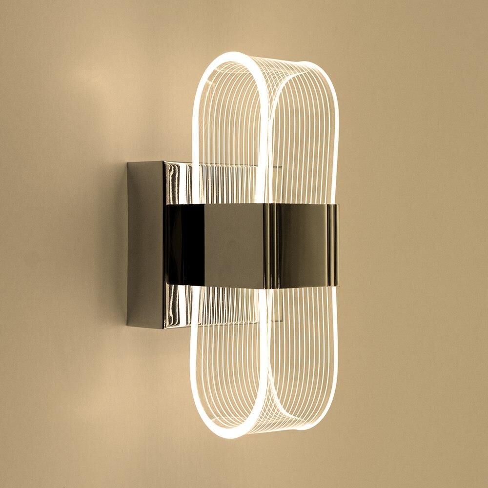 Світильник LED настінний, бра LUMINARIA LUMIERA SQUARE 12W S ON/OFF CHROME/CLEAR