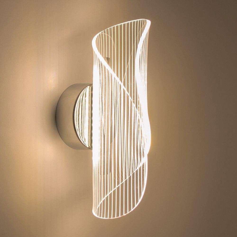 Світильник LED настінний, бра LUMINARIA LUMIERA 10W I-ON/OFF CHROME/CLEAR