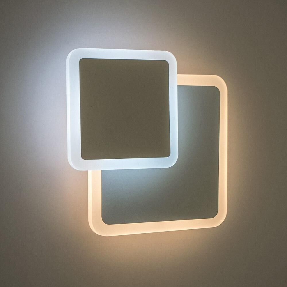 Світильник LED настінний, бра LUMINARIA GEOMETRIA SQUARE 12W S185 WHITE