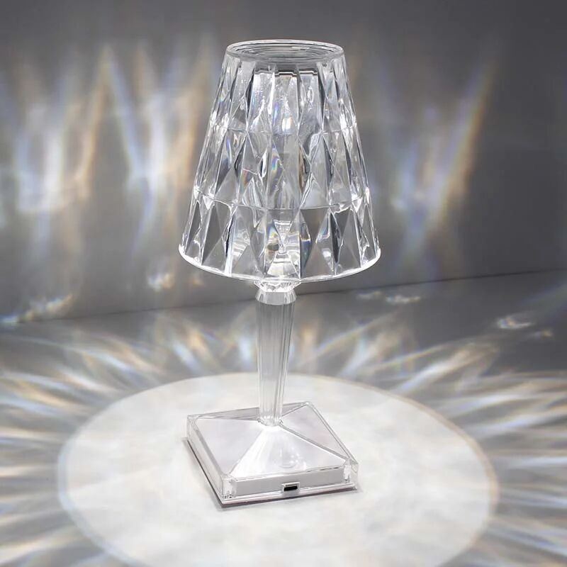 Світильник LED настільний акумуляторний LUMINARIA CRYSTAL 3W R ON/OFF CLEAR/WHITE (нічник)