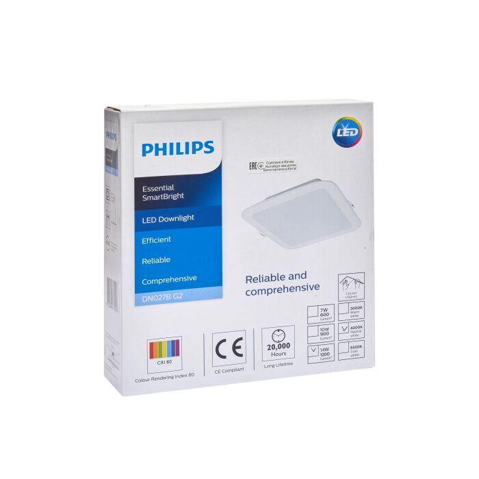 Світильник LED вбудовуваний PHILIPS LED 14W 4000K DN027B G2