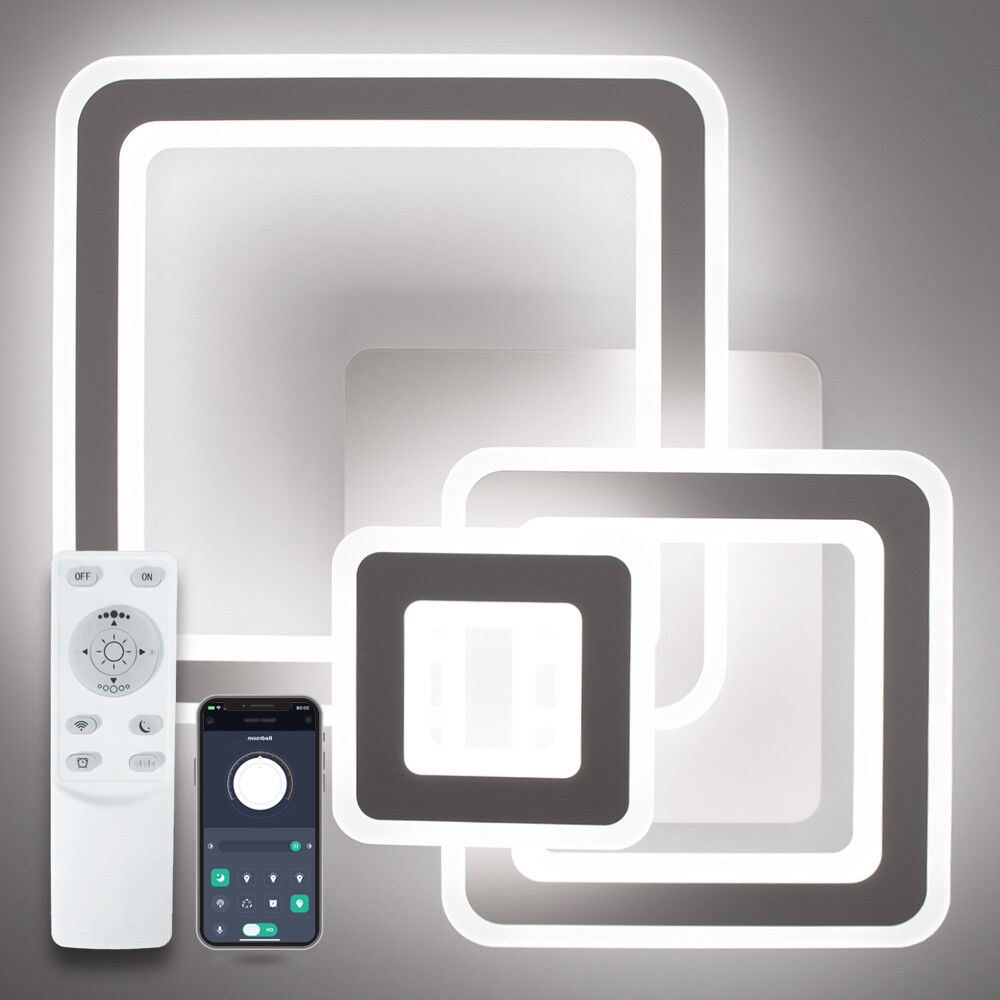 Світильник LED стельовий LUMINARIA TRIPLEX SQUARE 124W S WHITE (з пультом)