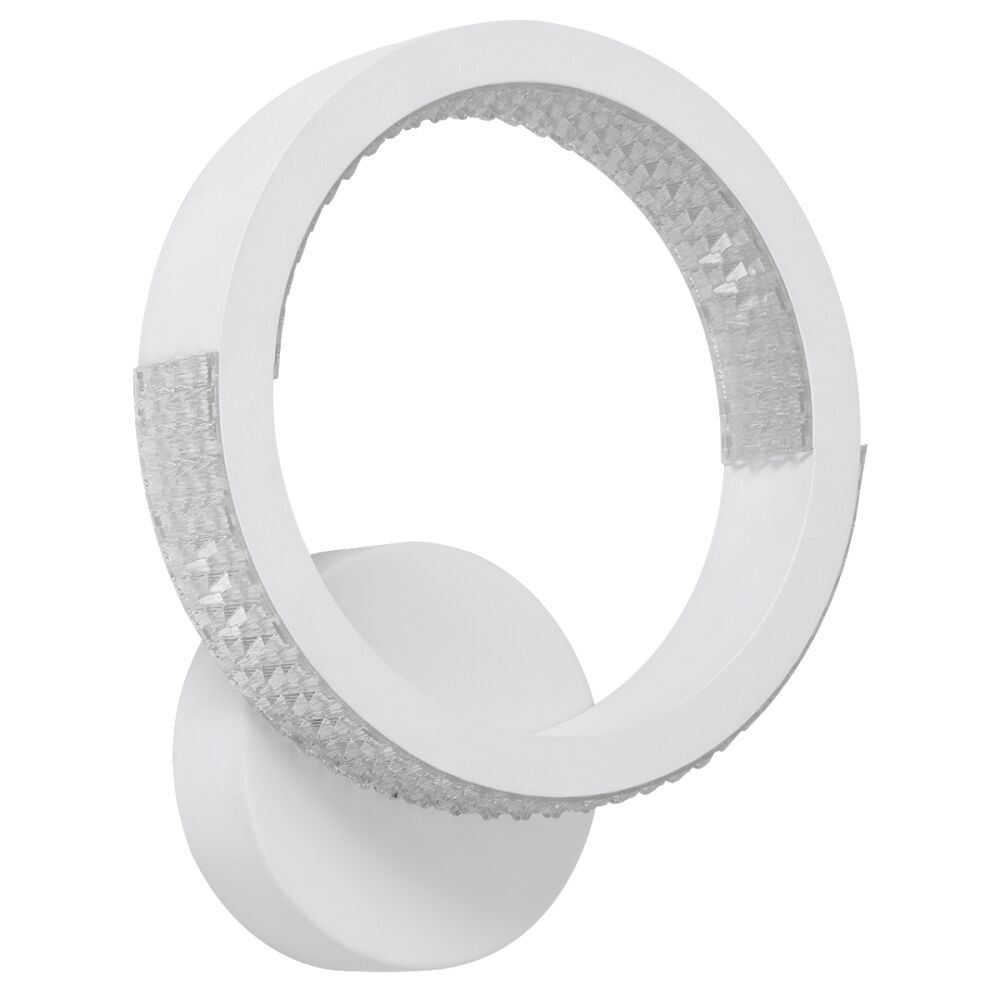 Світильник LED настінний, бра LUMINARIA AKRILIKA ROUND 17W 1R ON/OFF WHITE/CLEAR