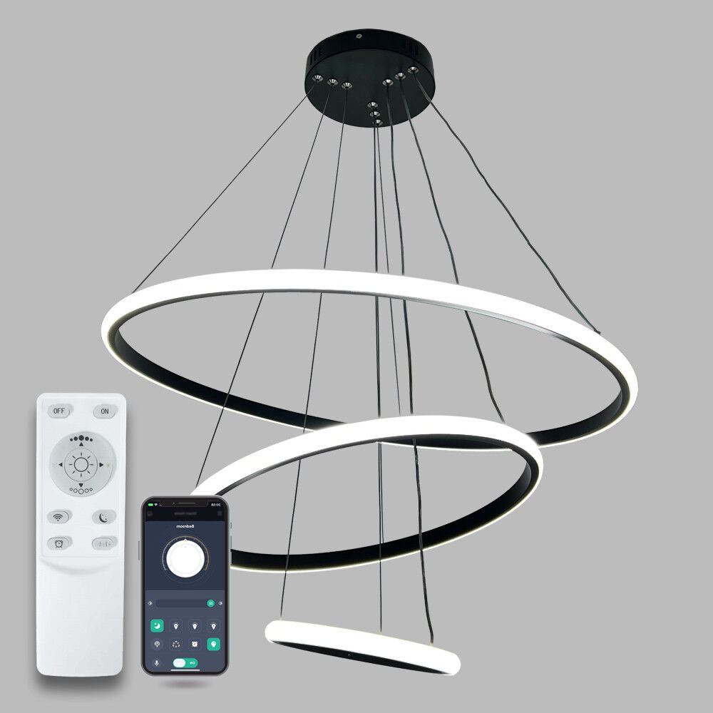 Світильник LED підвісний LUMINARIA EMILY 75W 3R BLACK/WHITE (з пультом)
