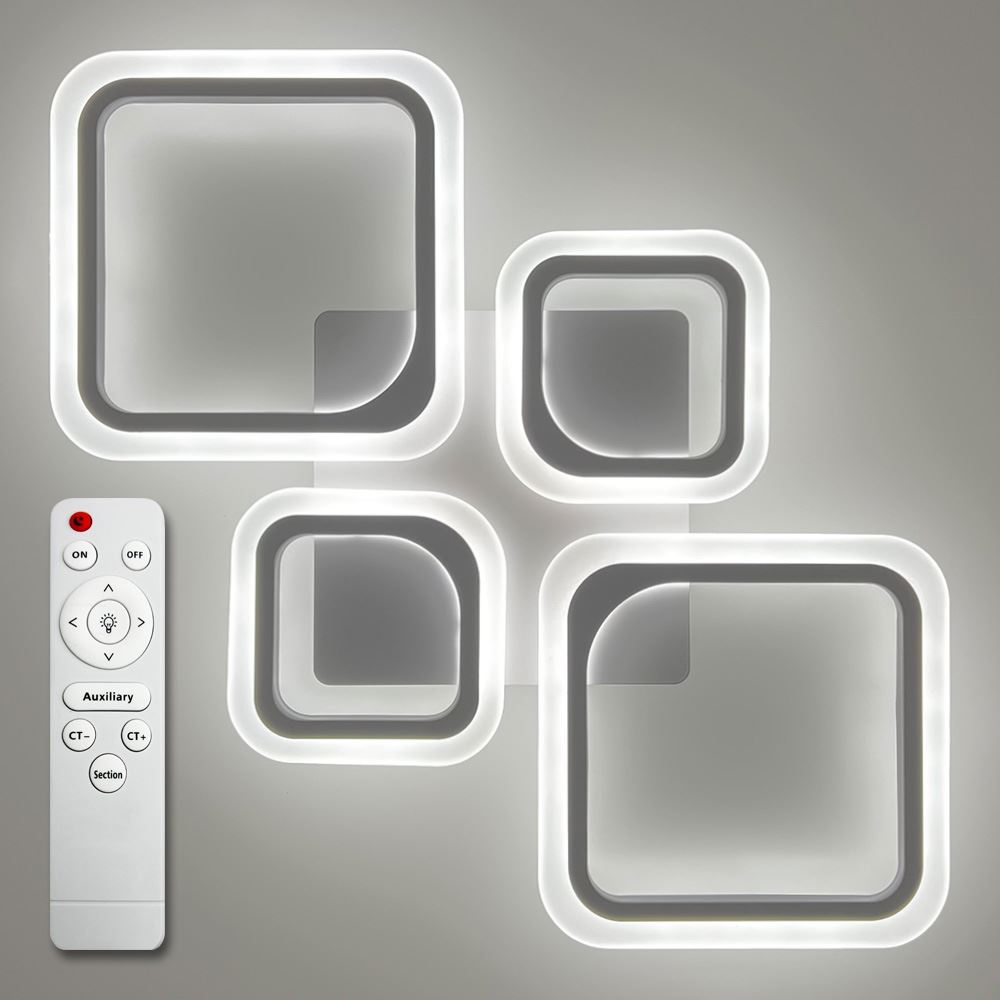 Світильник LED стельовий LUMINARIA OVAL 80W 4S WHITE (з пультом)